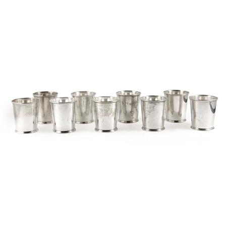 Appraisal: Set of Nine S Kirk Sons Sterling Silver Julep Cups