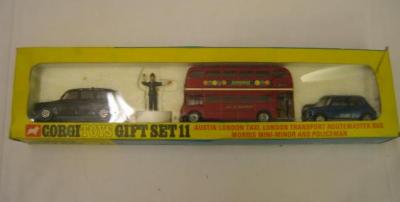 Appraisal: GS London Transport Set three vehicles and policeman boxed G