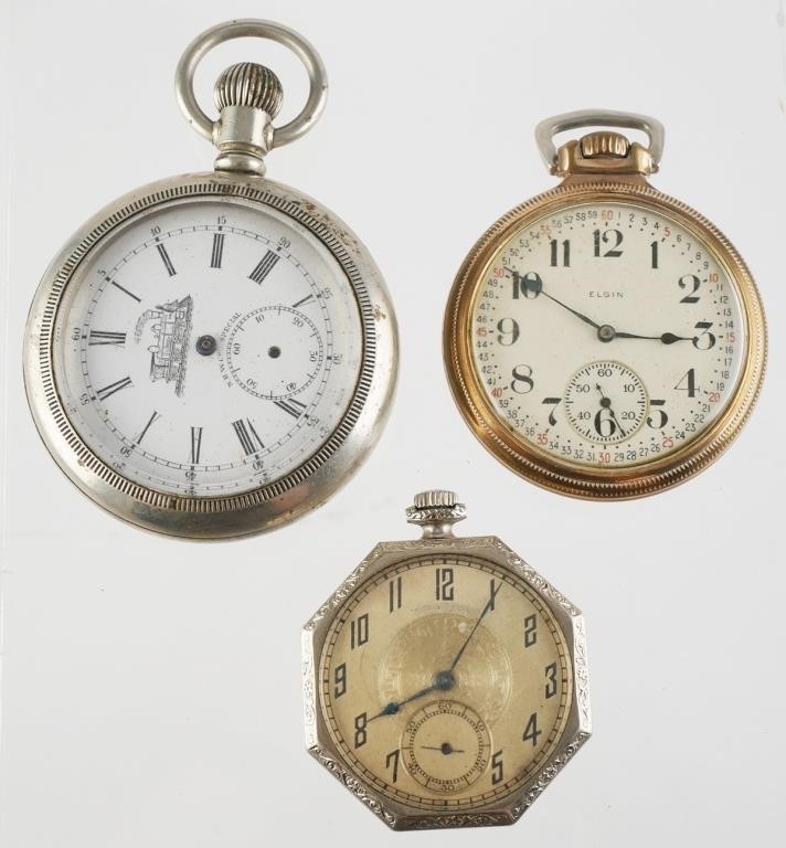 Appraisal: Three pocket watches all with issues Should be safely considered