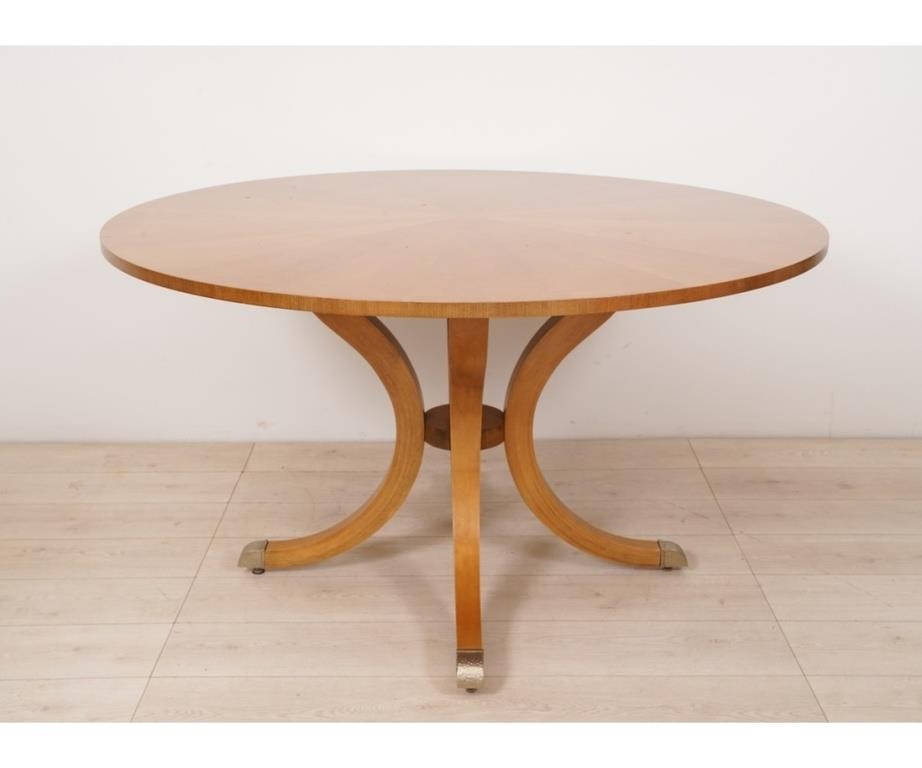 Appraisal: Round cherrywood Century dining table h x dia Condition Good