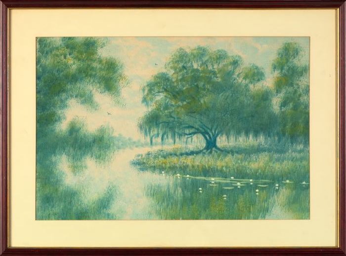 Appraisal: Alexander John Drysdale American New Orleans - Bayou Oak Landscape