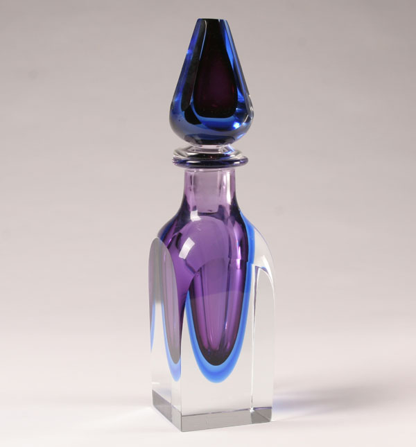 Appraisal: Mario Pinzano Seguso VDA Murano art glass decanter Purple and