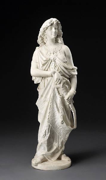 Appraisal: An Italian carved marble heroic figure late th century probably