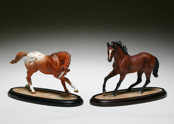 Appraisal: Two Lenox horse figures Thoroughbred and Appaloosa H Good condition