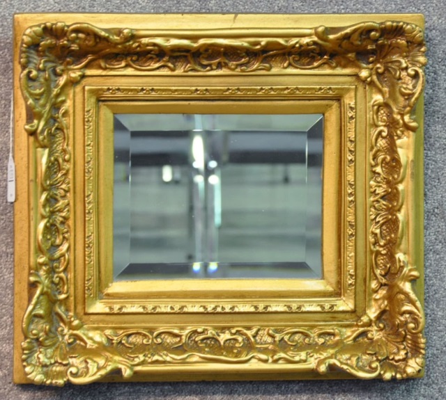 Appraisal: Molded Plaster Gold Colored FrameWith mirror x