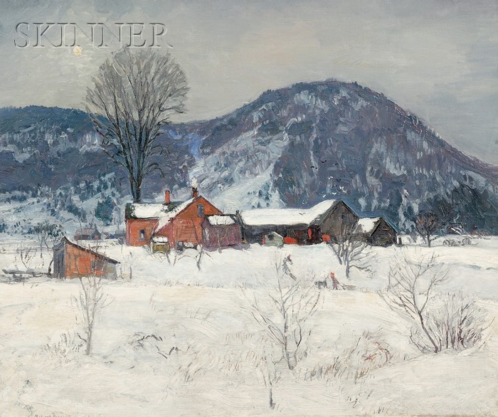 Appraisal: Robert Strong Woodward American - Red Farm in Winter alternatively