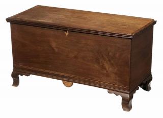 Appraisal: Southern Federal Inlaid Walnut Lift Top Chest Southwest Virginia early