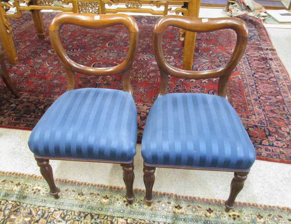 Appraisal: A SET OF SIX VICTORIAN MAHOGANY DINING CHAIRS English th