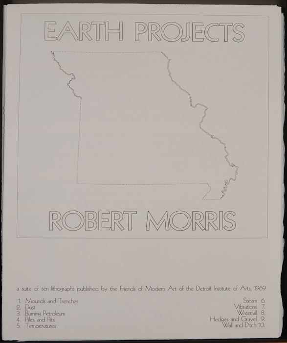 Appraisal: ROBERT MORRIS b EARTH PROJECTS Lithograph in portfolio x in