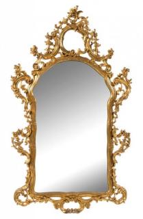 Appraisal: An Italian Baroque Style Giltwood Mirror th century the openwork