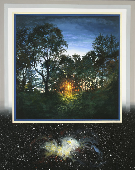 Appraisal: Ian John Hornak American - Sunrise Through Forest Spiral Nebula