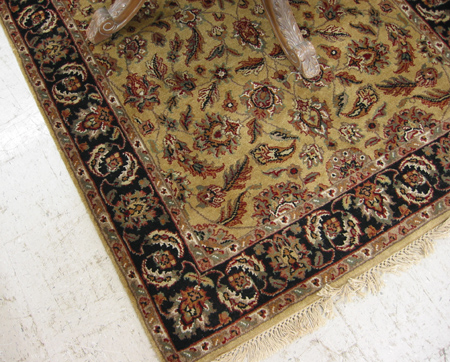 Appraisal: HAND KNOTTED ORIENTAL AREA RUG Indo-Persian overall floral design on