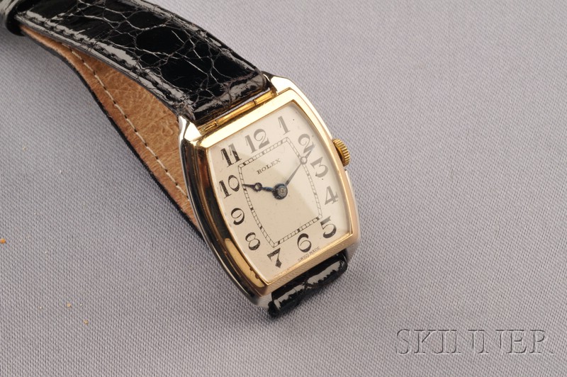 Appraisal: kt Bicolor Gold Wristwatch Rolex the ivorytone dial with Arabic