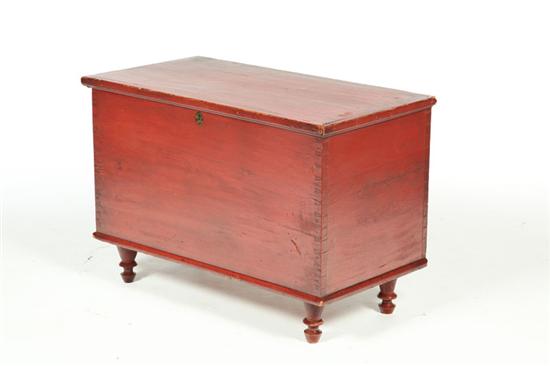 Appraisal: BLANKET CHEST Ohio or Pennsylvania pine with old red finish