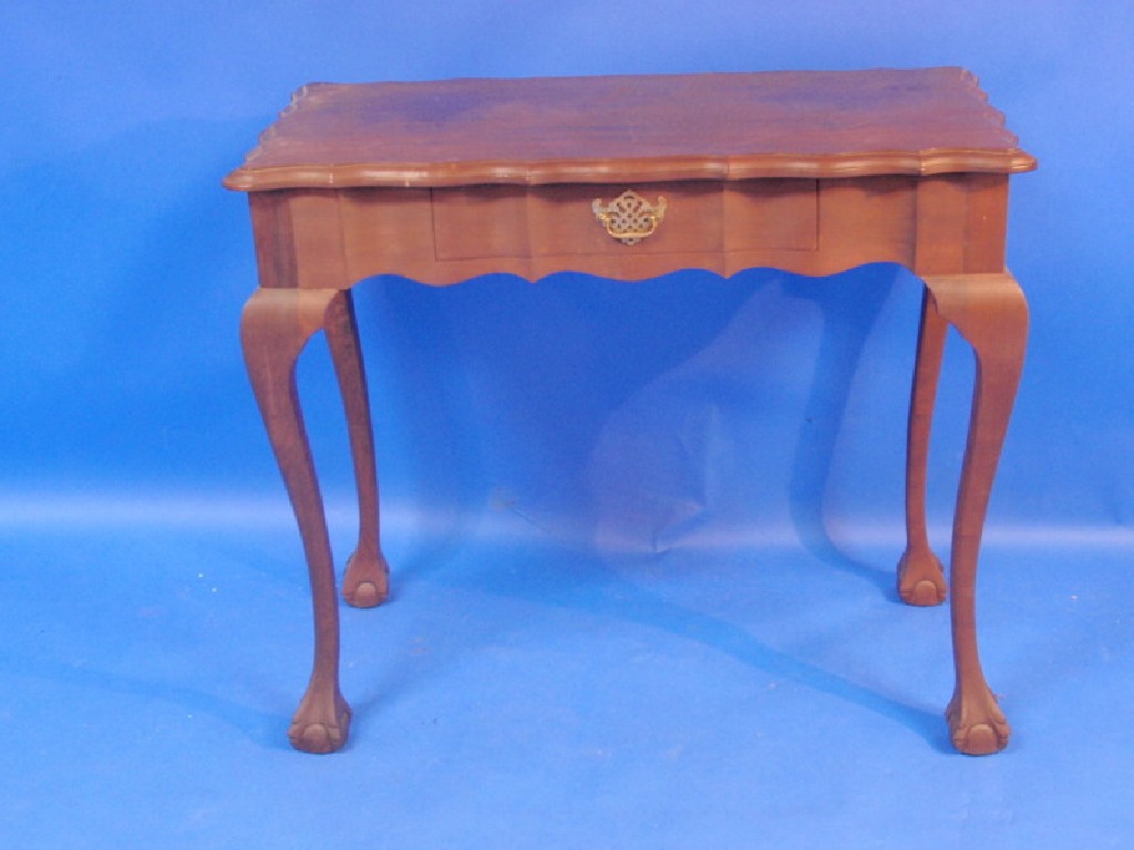 Appraisal: A Walnut side table with single drawer