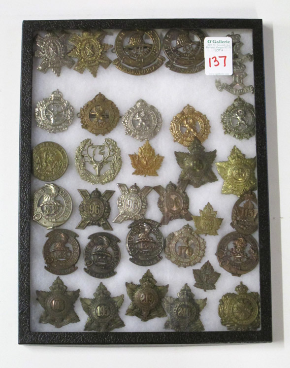 Appraisal: COLLECTION OF CANADIAN EXPEDITIONARY FORCE CEF CAP BADGES Highlanders th