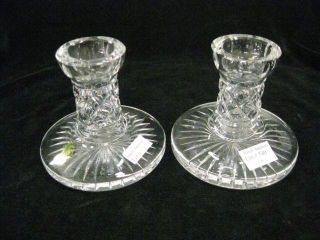 Appraisal: Pair of Waterford Cut Crystal Candleholders signed excellent