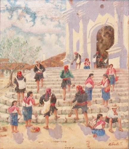 Appraisal: Artist A Franke T Title Chichicastenango Guatemala Medium oil on