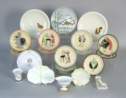 Appraisal: Set of Syracuse china plates dia together with miscellaneous group