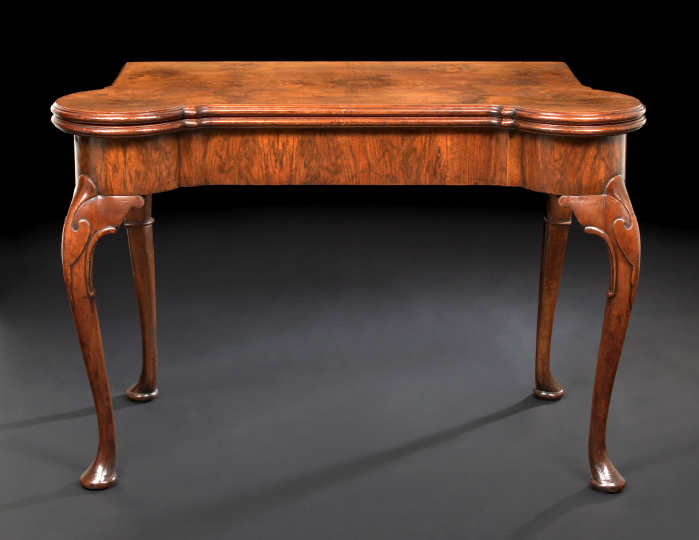 Appraisal: Irish George III Walnut Games Table early th century the