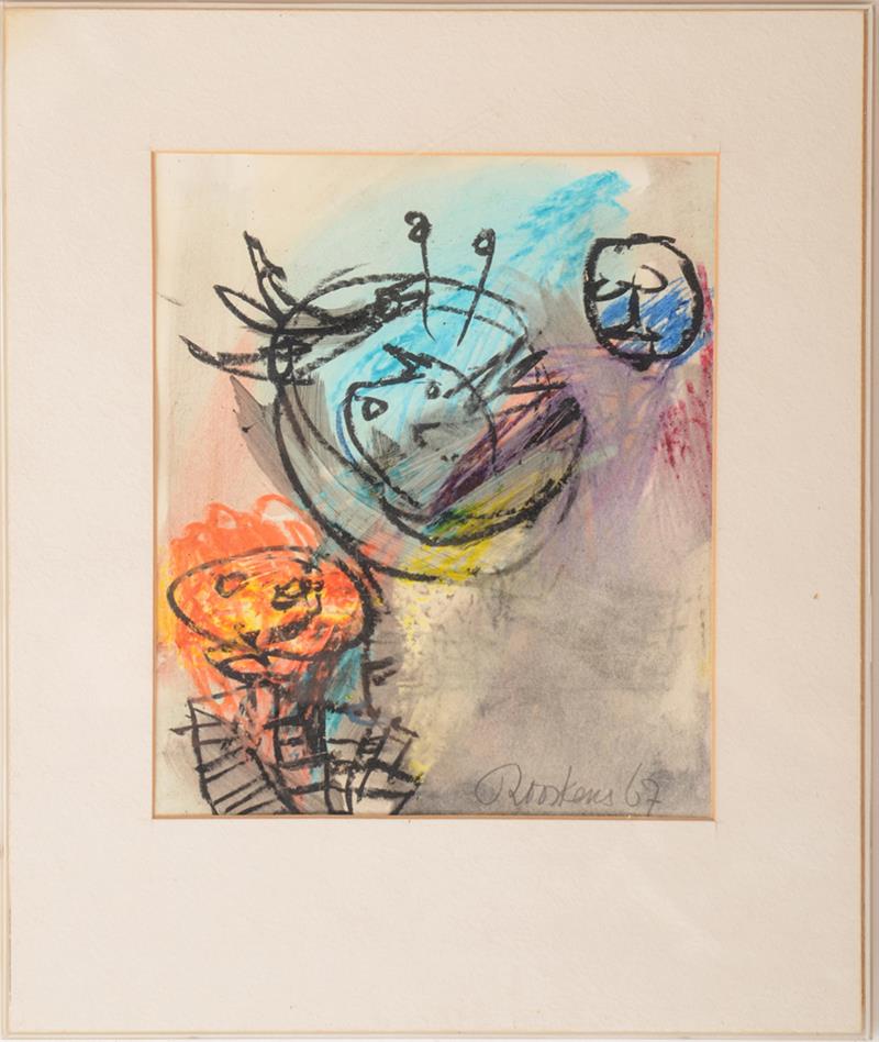 Appraisal: ANTON ROOSKENS - UNTITLED Mixed media on paper signed 'Rooskens'