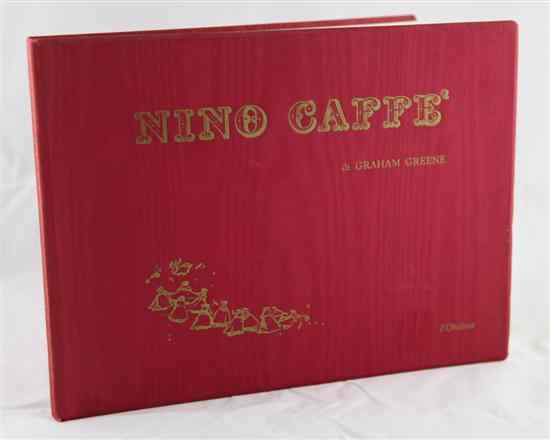 Appraisal: GREENE G NINO CAFE gilt red silk boards and tipped