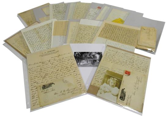 Appraisal: EPHEMERA Small collection of correspondence exchanged between William Addison Hosford