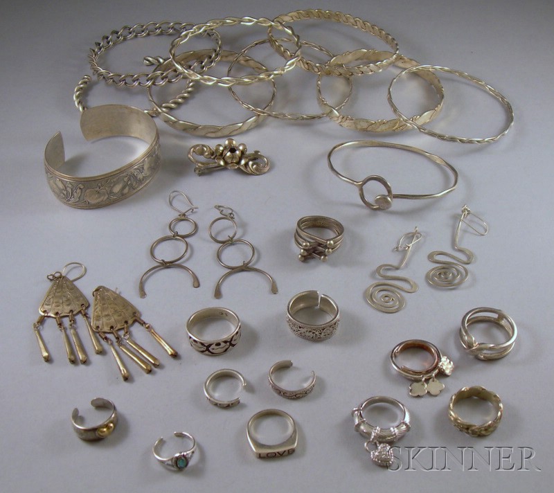 Appraisal: Group of Sterling Silver Jewelry including a large number of