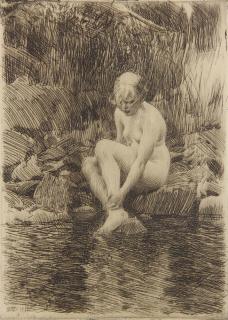 Appraisal: Print Anders Zorn Anders Zorn Swedish - Dagmar etching pencil-signed