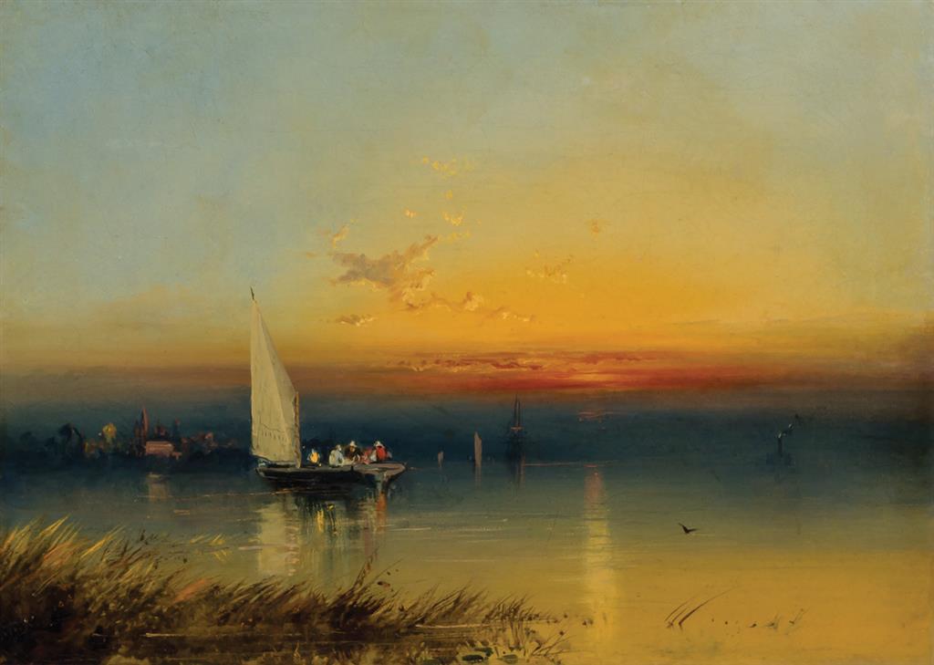 Appraisal: JAMES HAMILTON American - View of the Chesapeake Bay with