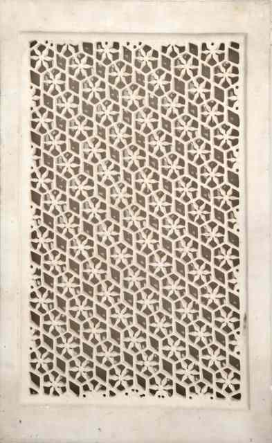 Appraisal: AN INDIAN MARBLE JALI PANEL North India the panel of