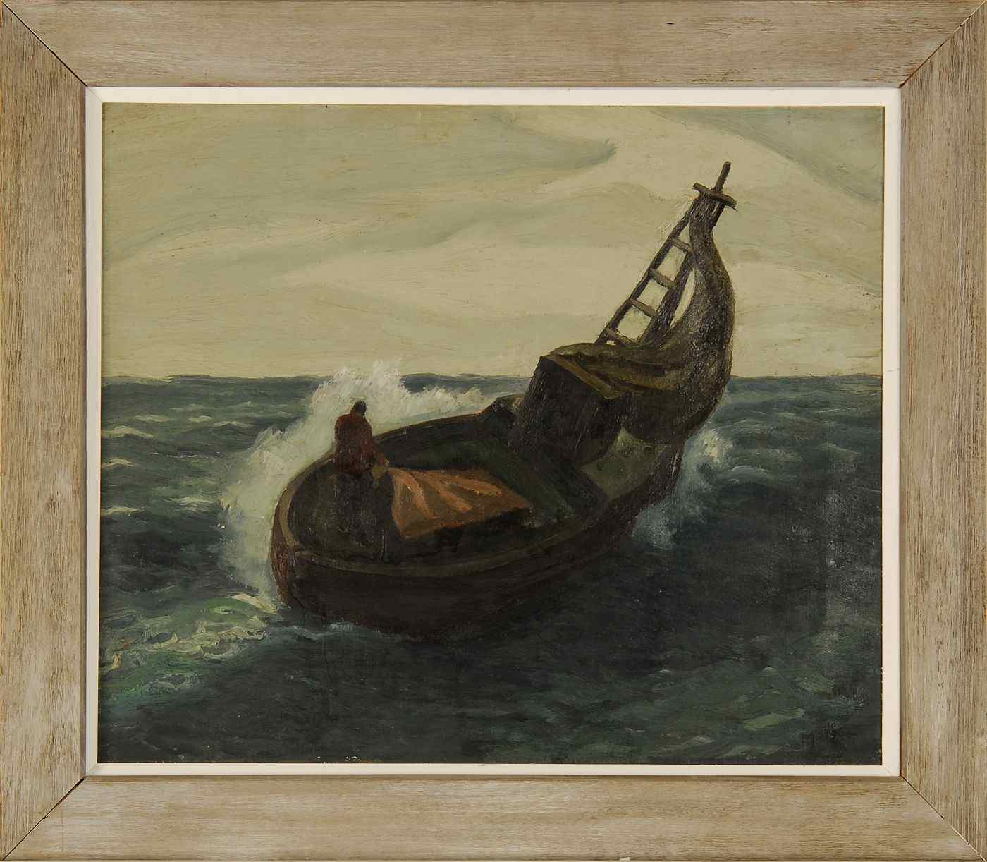 Appraisal: ROSS E MOFFETTAmerican - Provincetown Fisherman'' Signed lower right ''Moffett''