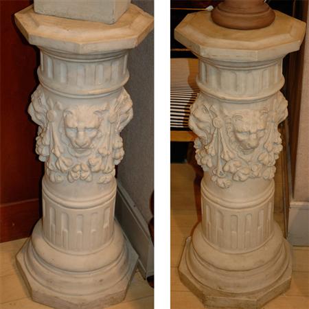 Appraisal: Pair of George II Style Composition Pedestals Estimate -