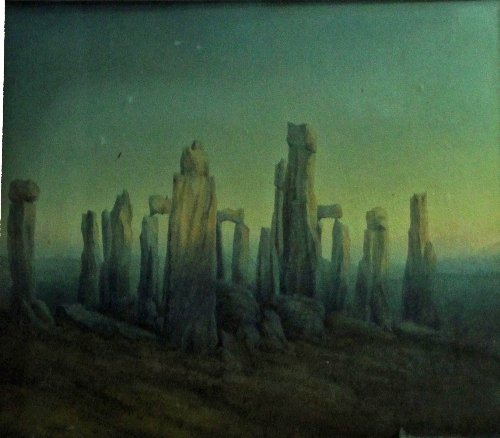 Appraisal: th Century English School Stonehenge watercolour cm x cm x