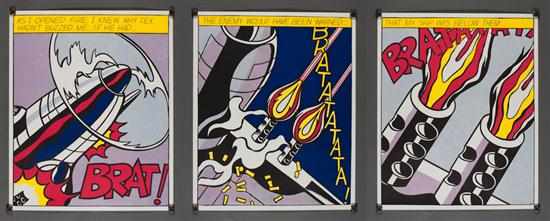 Appraisal: Roy Lichtenstein American - ''As I Opened Fire'' offset lithograph