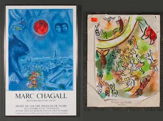 Appraisal: Marc Chagall Russian American - ''Musee du Louvre Pavillion de