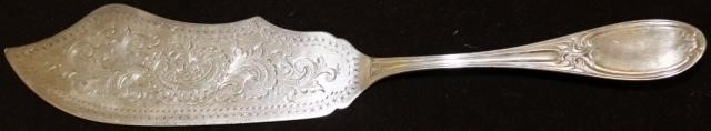 Appraisal: TH C AMERICAN COIN SILVER FISH KNIFE MARKEDW ADAMS NY