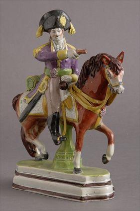 Appraisal: STAFFORDSHIRE EQUESTRIAN GROUP OF THE DUKE OF WELLINGTONModeled astride in