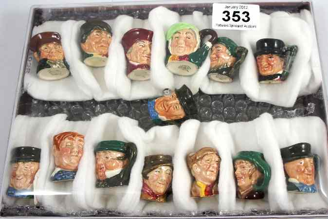 Appraisal: A collection of Royal Doulton Tinies Character Jugs comprising Micawber