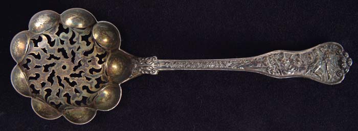 Appraisal: TIFFANY STERLING PIERCED BOWL BERRY SPOON IN THE OLYMPIAN PATTERN