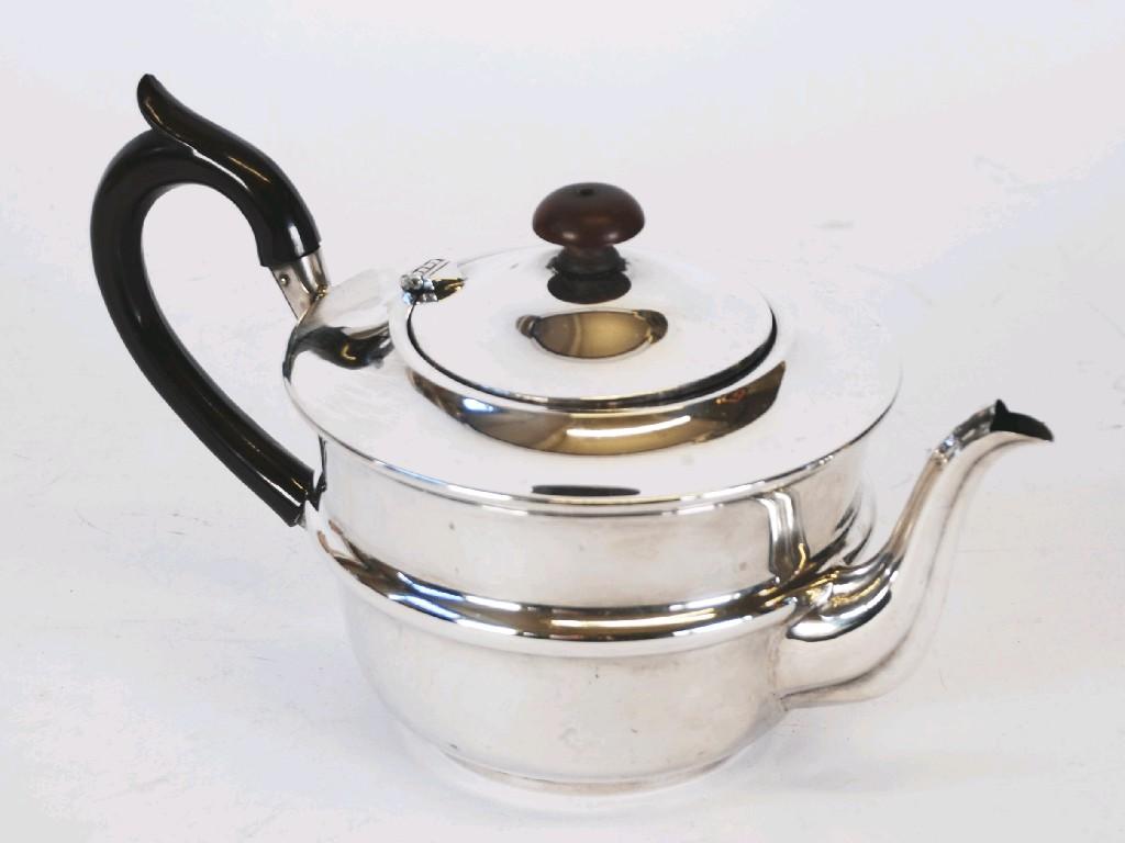 Appraisal: PRE-WAR SILVER TEAPOT with bakelite handle and knop Birmingham oz