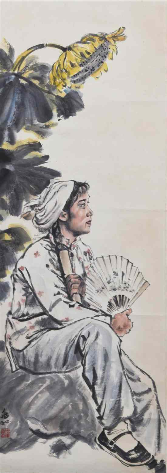 Appraisal: A Chinese Scroll Painting after Jiang Zhaohe - depicting a