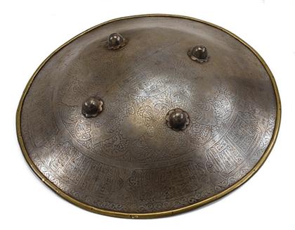 Appraisal: Indo-Persian Dhal shield th century Of typical dome form four