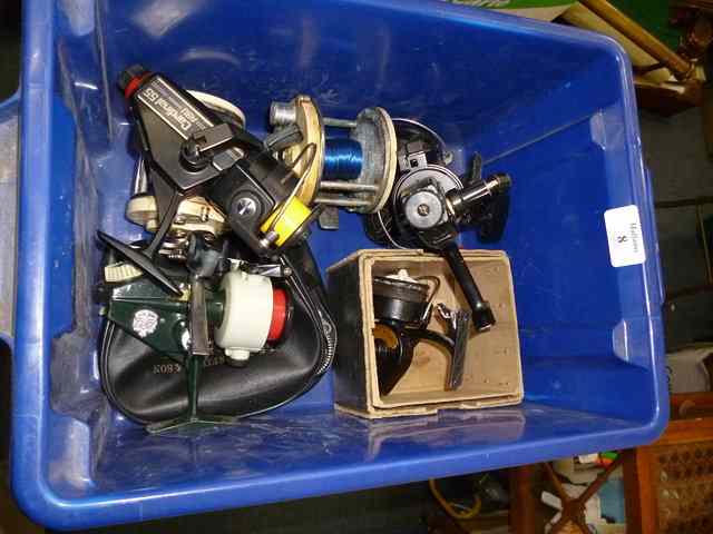 Appraisal: SEVEN VARIOUS MID TO LATE TH CENTURY FISHING REELS including