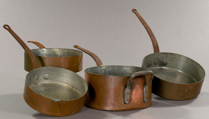 Appraisal: Group of Four French Copper Pots consisting of a large