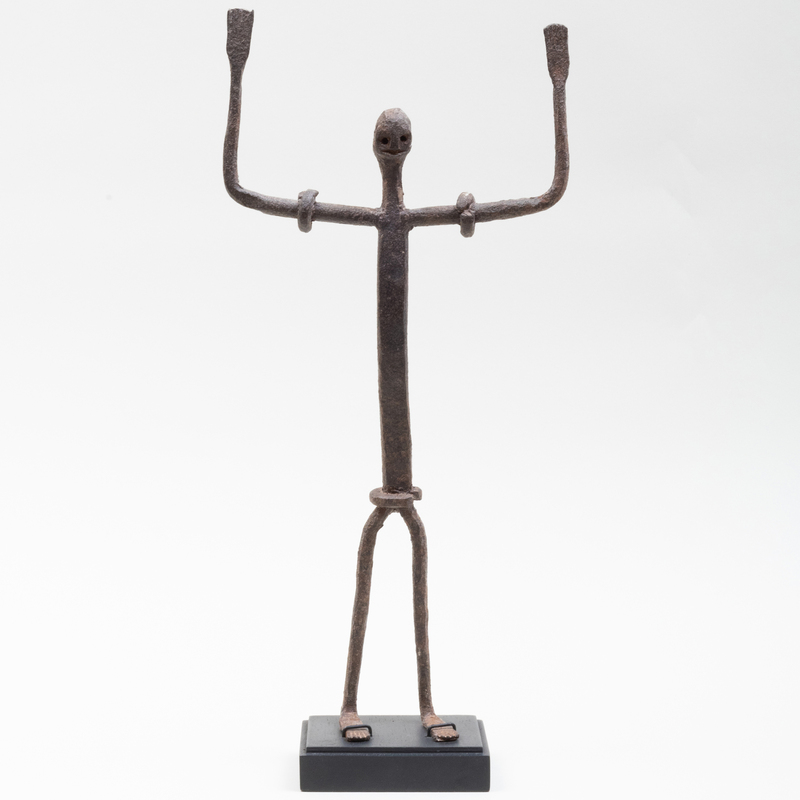 Appraisal: DOGON IRON RITUAL FIGURE MALI Iron x x in overall