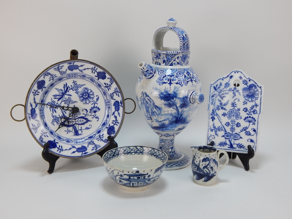 Appraisal: PC ASSORTED DELFT POTTERY DOMESTIC ARTICLES Europe th- th CenturyIncludes