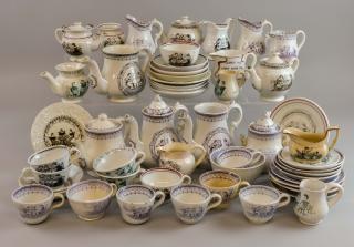 Appraisal: th century sundry tea china transfer printed with a matching