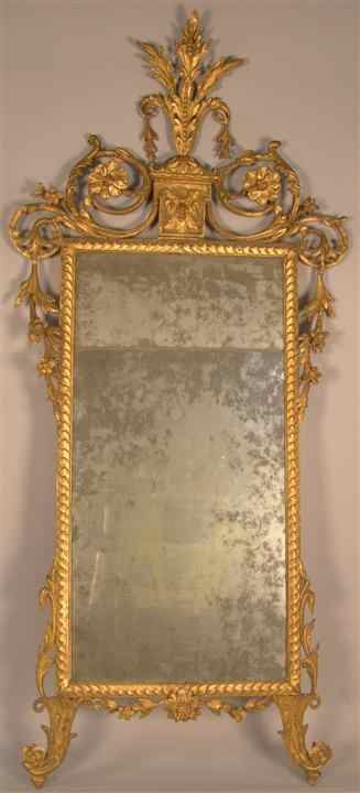 Appraisal: ENGLISH GILTWOOD MIRROR th Century Early th century h w