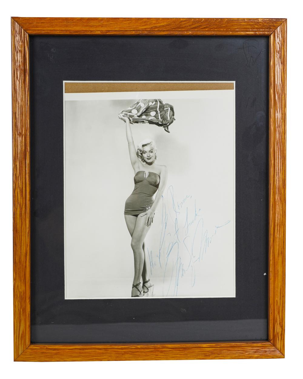 Appraisal: MARILYN MONROE AUTOGRAPHED PHOTOGRAPHsigned To Ronnie all best luck Marilyn